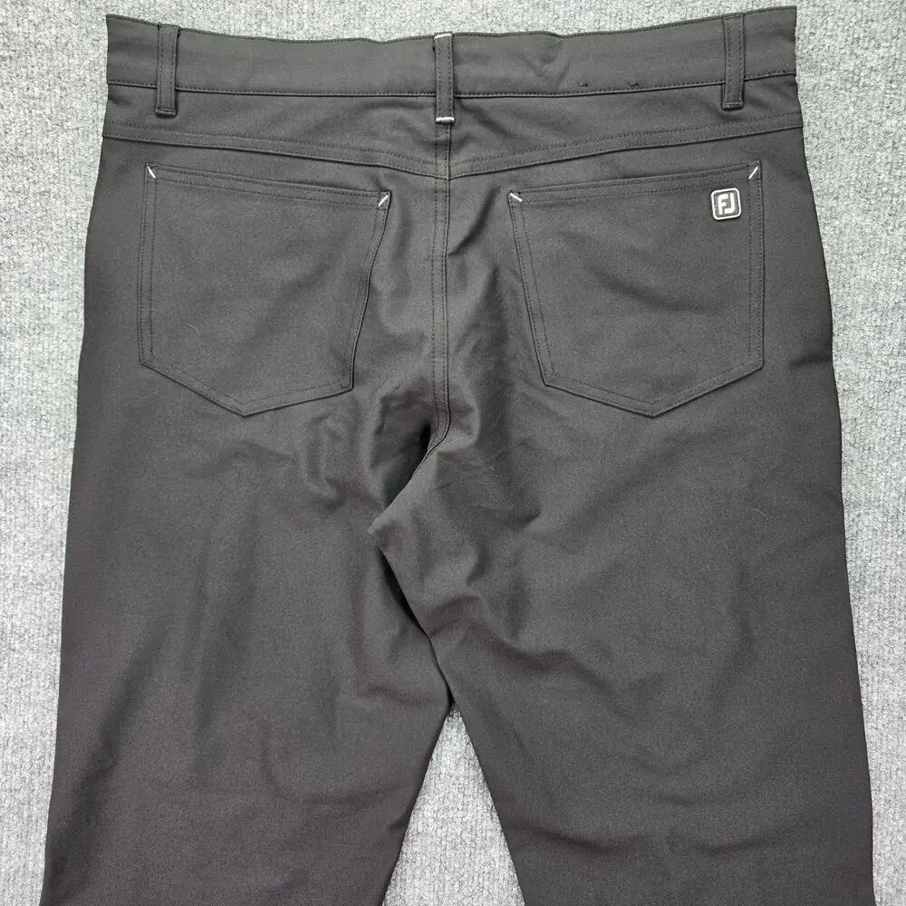 Footjoy Golf Pants Mens 34x30 Black Performance Stretch 5 Pocket Casual Athletic